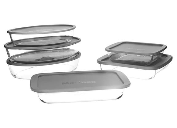 Conjunto de Assadeiras de Vidro Marinex 15760201426901 6 Peças