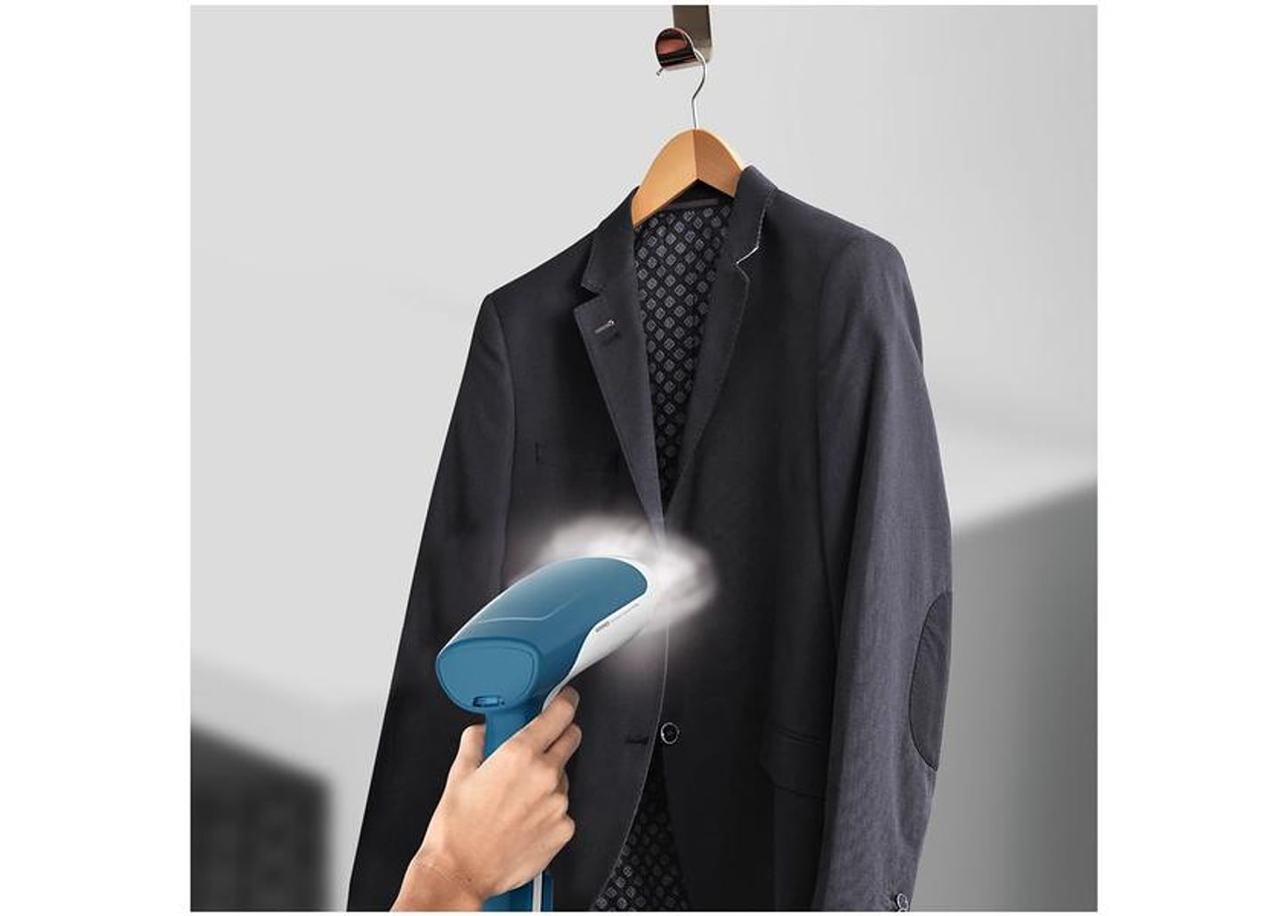 Passadeira a Vapor Portátil Arno Steam Minute - HS61 70ml 1300W Branca e Azul