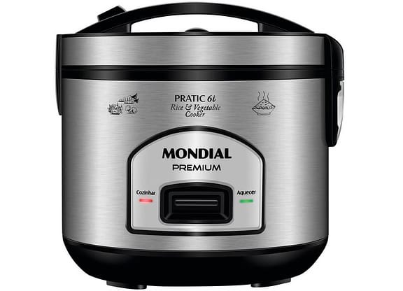 Panela de Arroz Elétrica Mondial Pratic PE-43-6X 6 Xícaras 500W