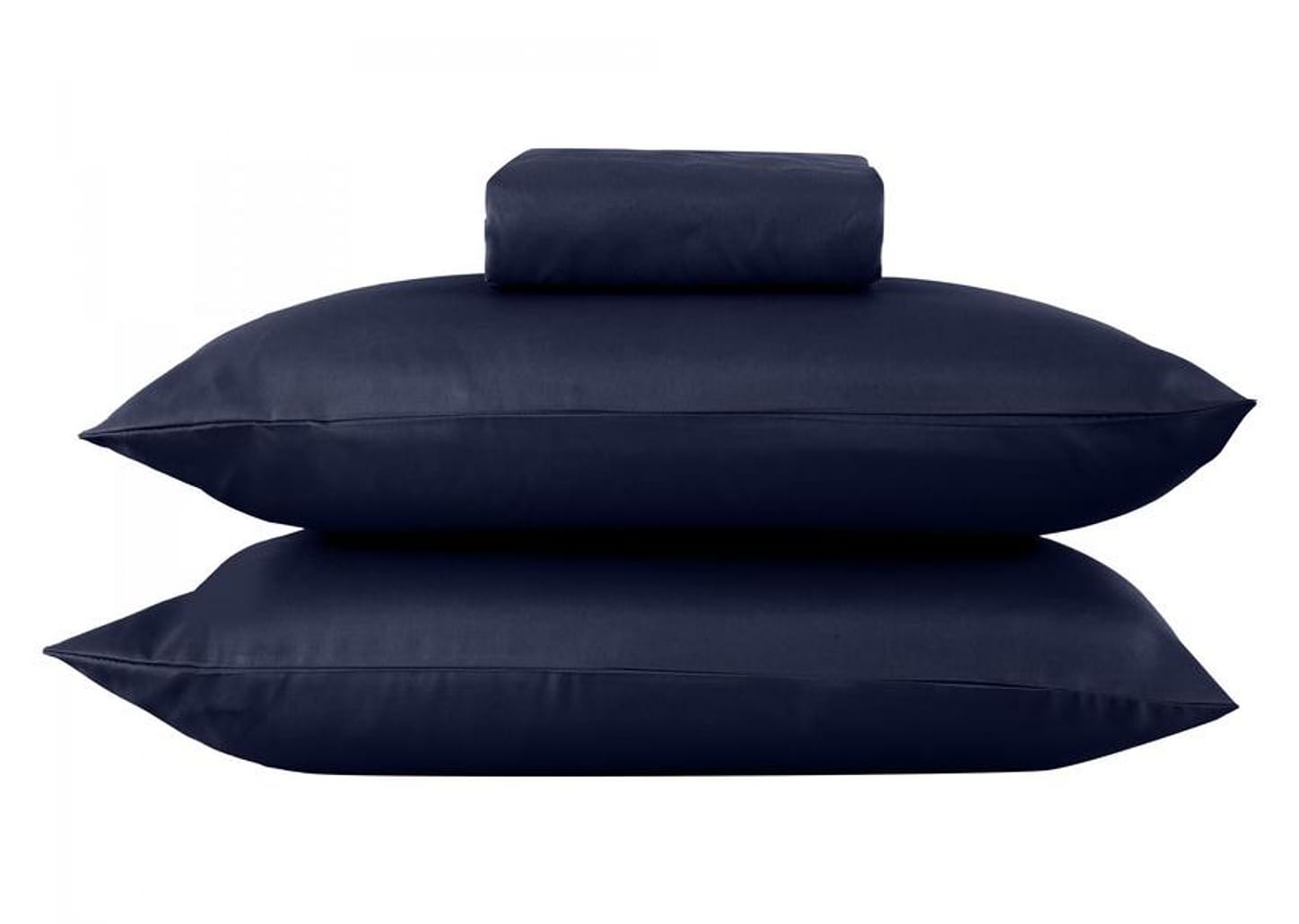 Jogo de Cama Casal Poliéster Marcelino Têxtil 400 Fios Hypercal Azul Marinho 3 Peças