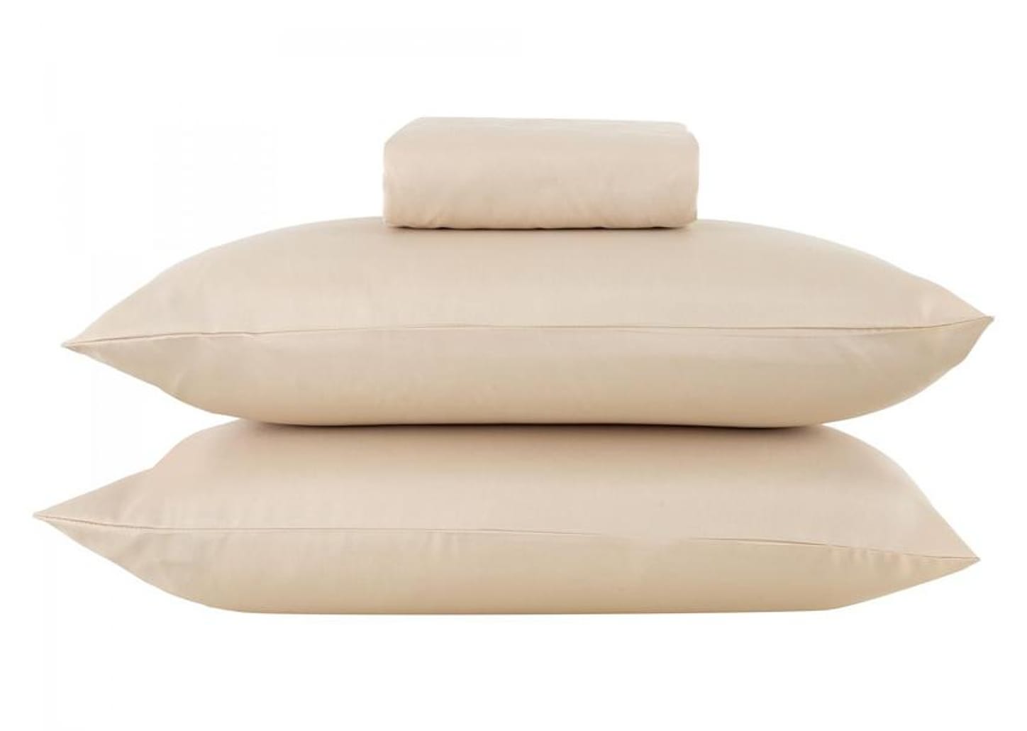 Jogo de Cama Casal Poliéster Marcelino Têxtil 400 Fios Hypercal Bege 3 Peças