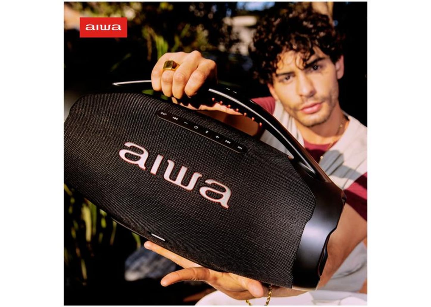 Caixa de Som AIWA AWS-BBS-01B Bluetooth - Ativa Portátil 200W USB