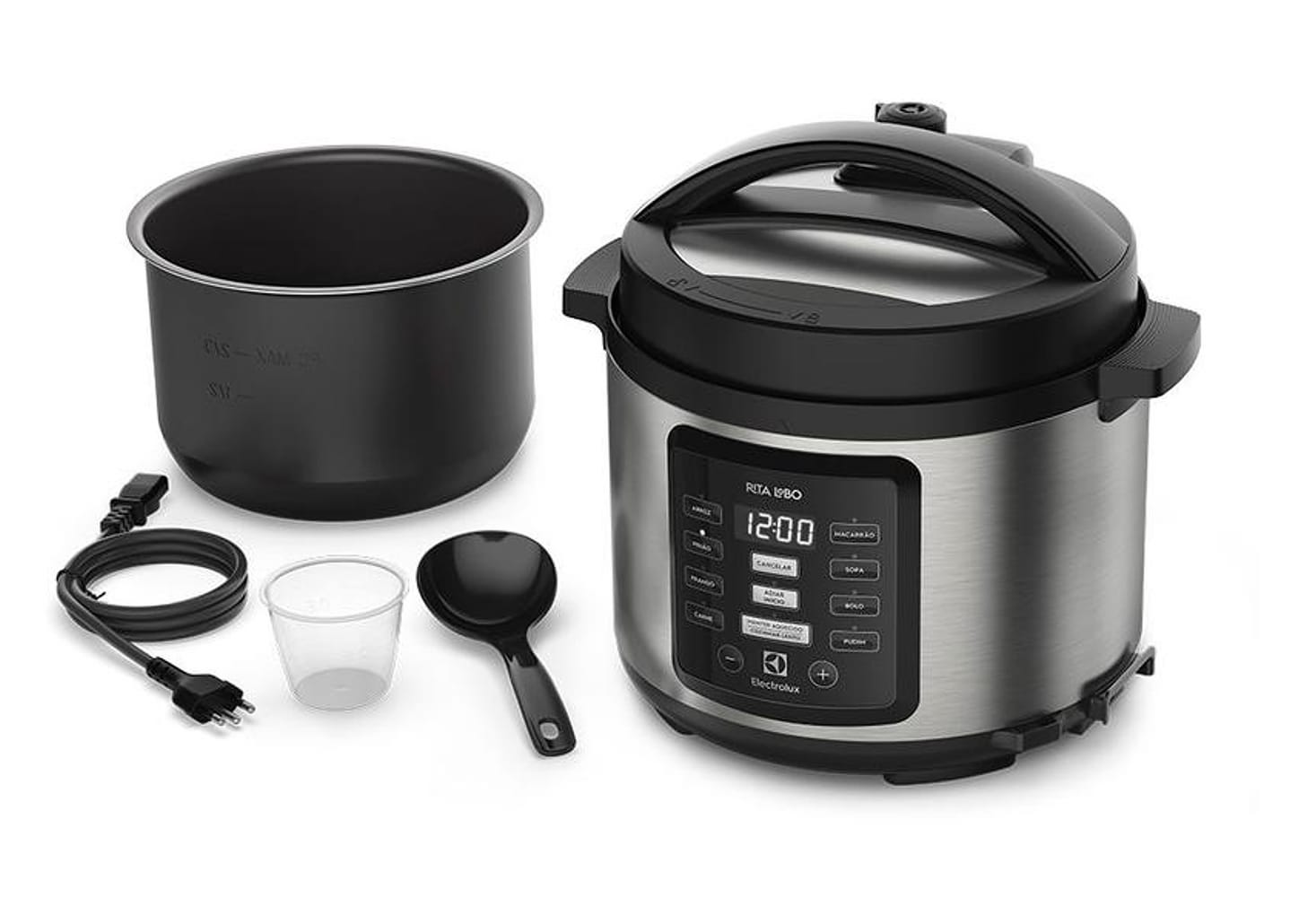 Panela de Pressão Elétrica Electrolux 5L Inox 1000W Experience Rita Lobo PCC15