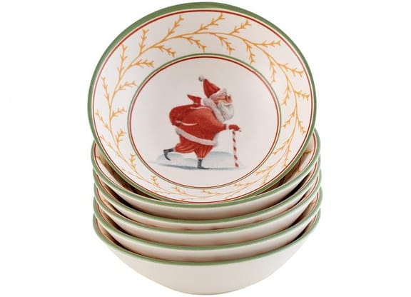 Conjunto de Bowls de Cerâmica Alleanza Ho Ho Ho 300ml 6 Peças