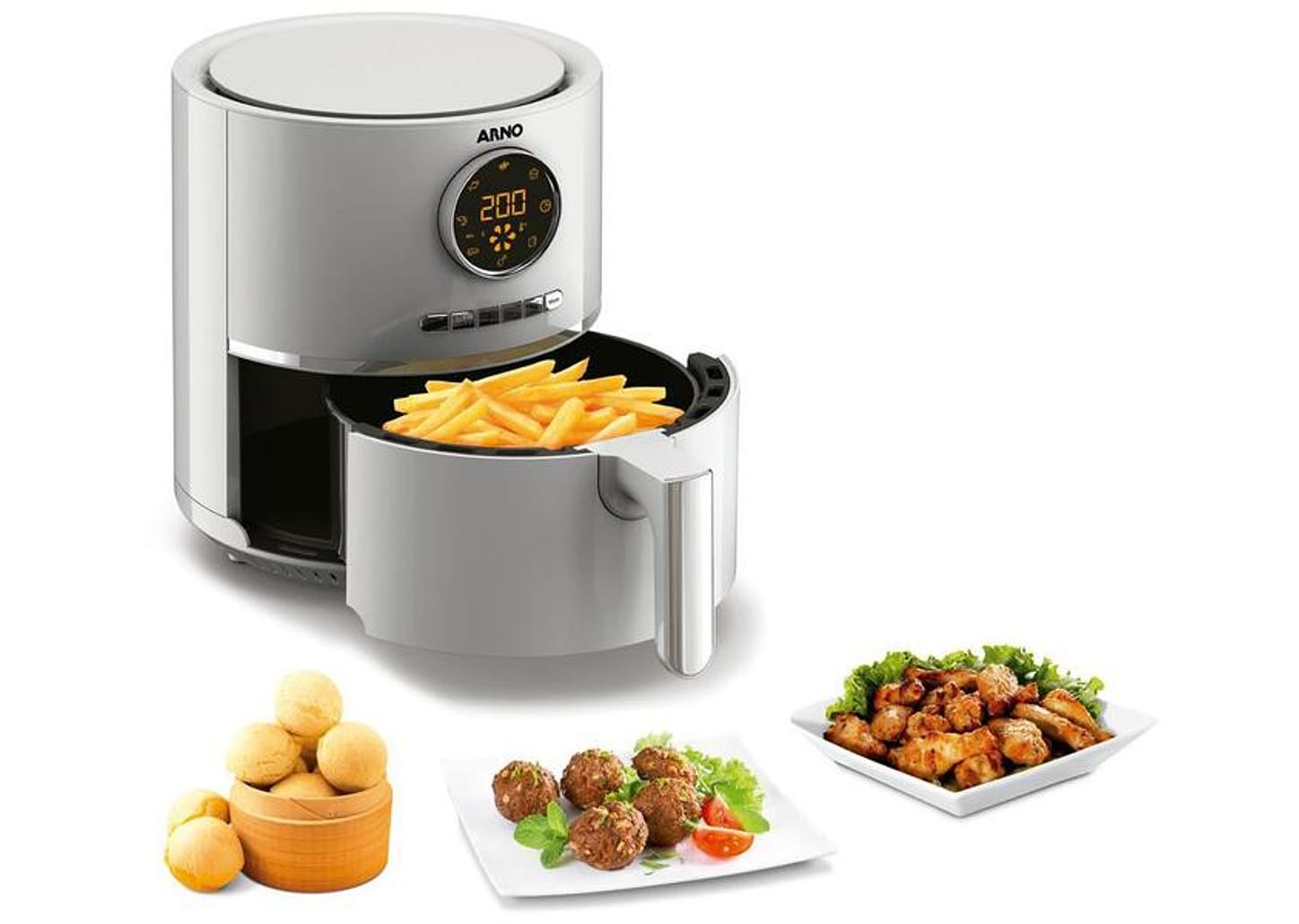Fritadeira Elétrica sem Óleo/Air Fryer Arno - Airfry Ultra Grafite 4,2L com Timer