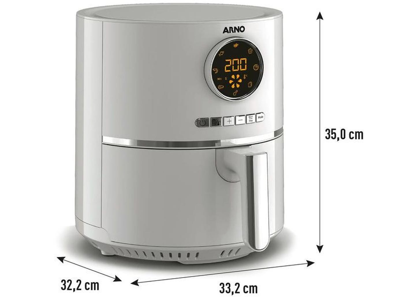 Fritadeira Elétrica sem Óleo/Air Fryer Arno - Airfry Ultra Grafite 4,2L com Timer