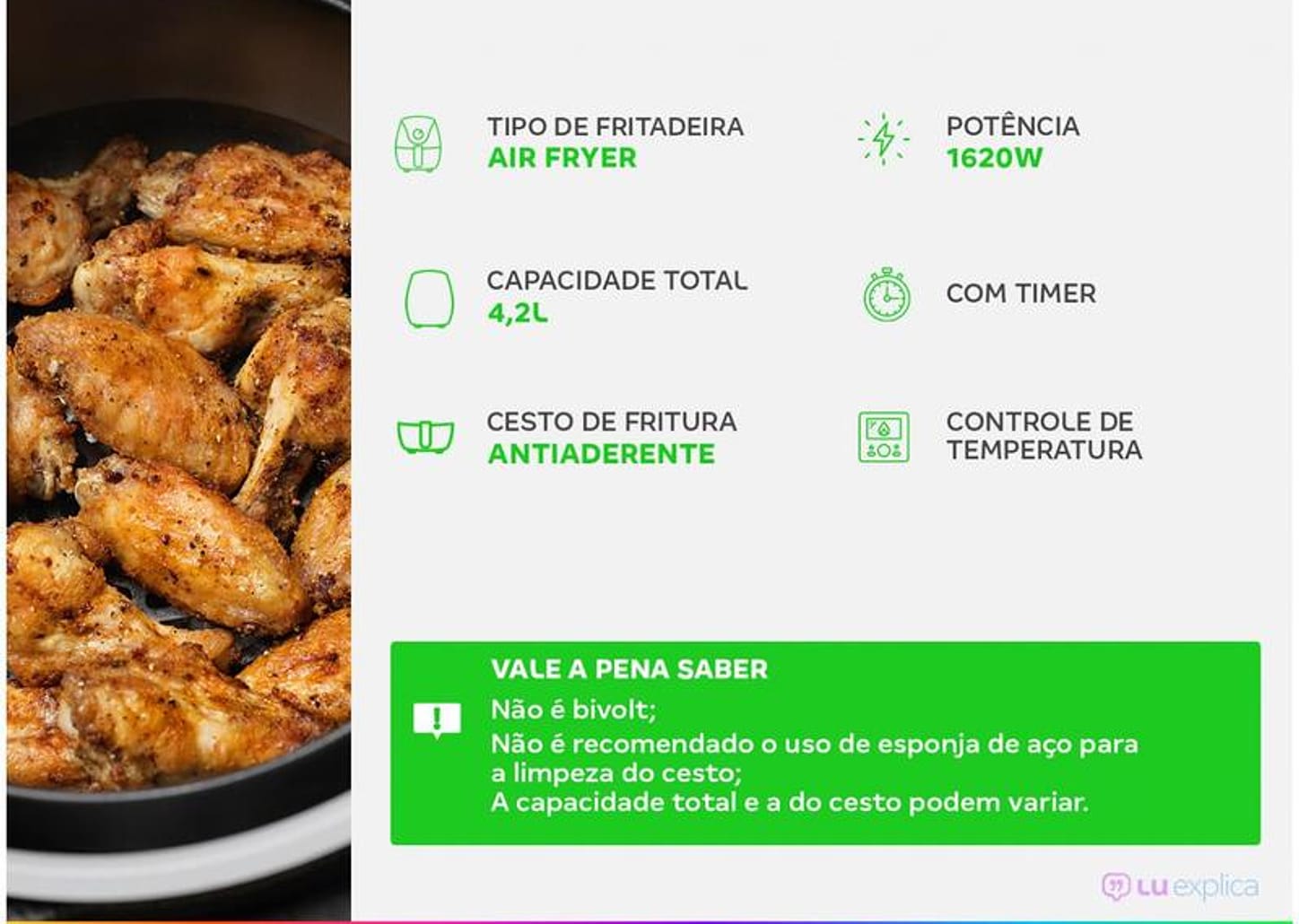 Fritadeira Elétrica sem Óleo/Air Fryer Arno - Airfry Ultra Grafite 4,2L com Timer