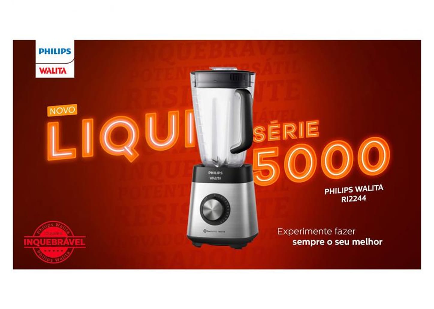 Liquidificador Philips Walita Serie 5000 - Problend 6 RI2240/00 5 Velocidades 1200W