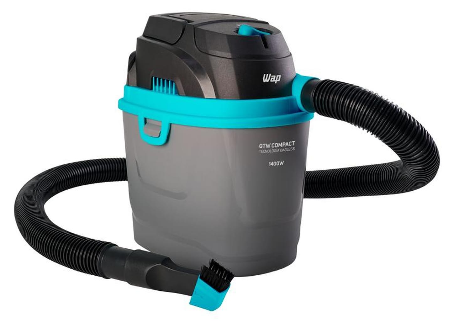 Aspirador de Pó e Água WAP 1400W GTW Compact - Preto e Turquesa