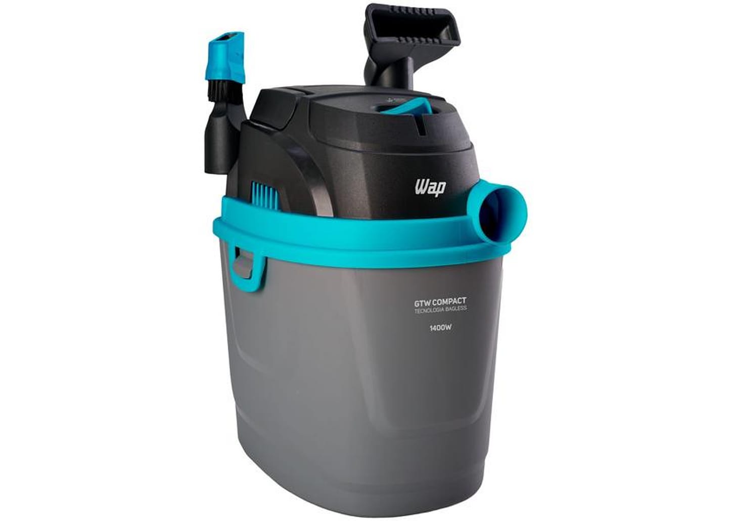 Aspirador de Pó e Água WAP 1400W GTW Compact - Preto e Turquesa