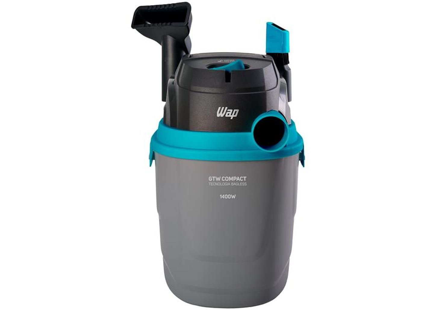 Aspirador de Pó e Água WAP 1400W GTW Compact - Preto e Turquesa