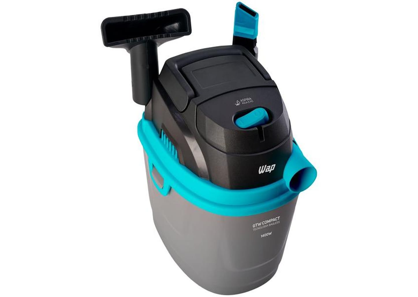 Aspirador de Pó e Água WAP 1400W GTW Compact - Preto e Turquesa