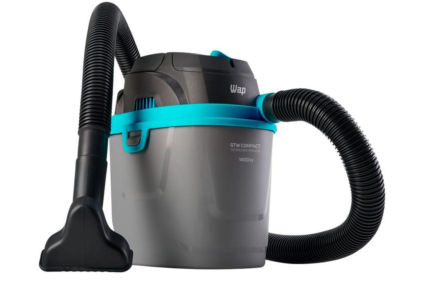 Aspirador de Pó e Água WAP 1400W GTW Compact - Preto e Turquesa