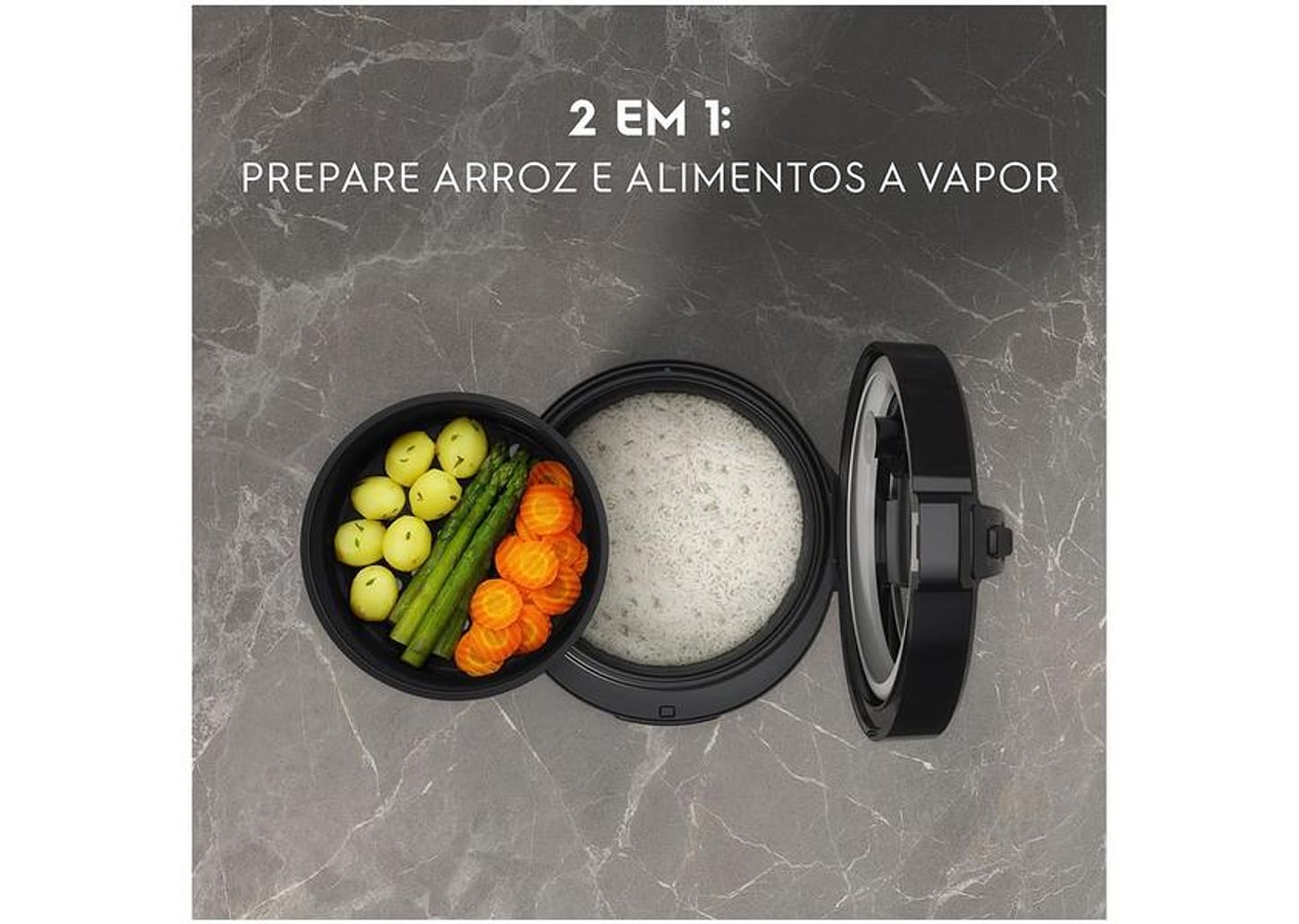 Panela de Arroz Elétrica Electrolux Efficient 2 em 1 350W 6 Xícaras