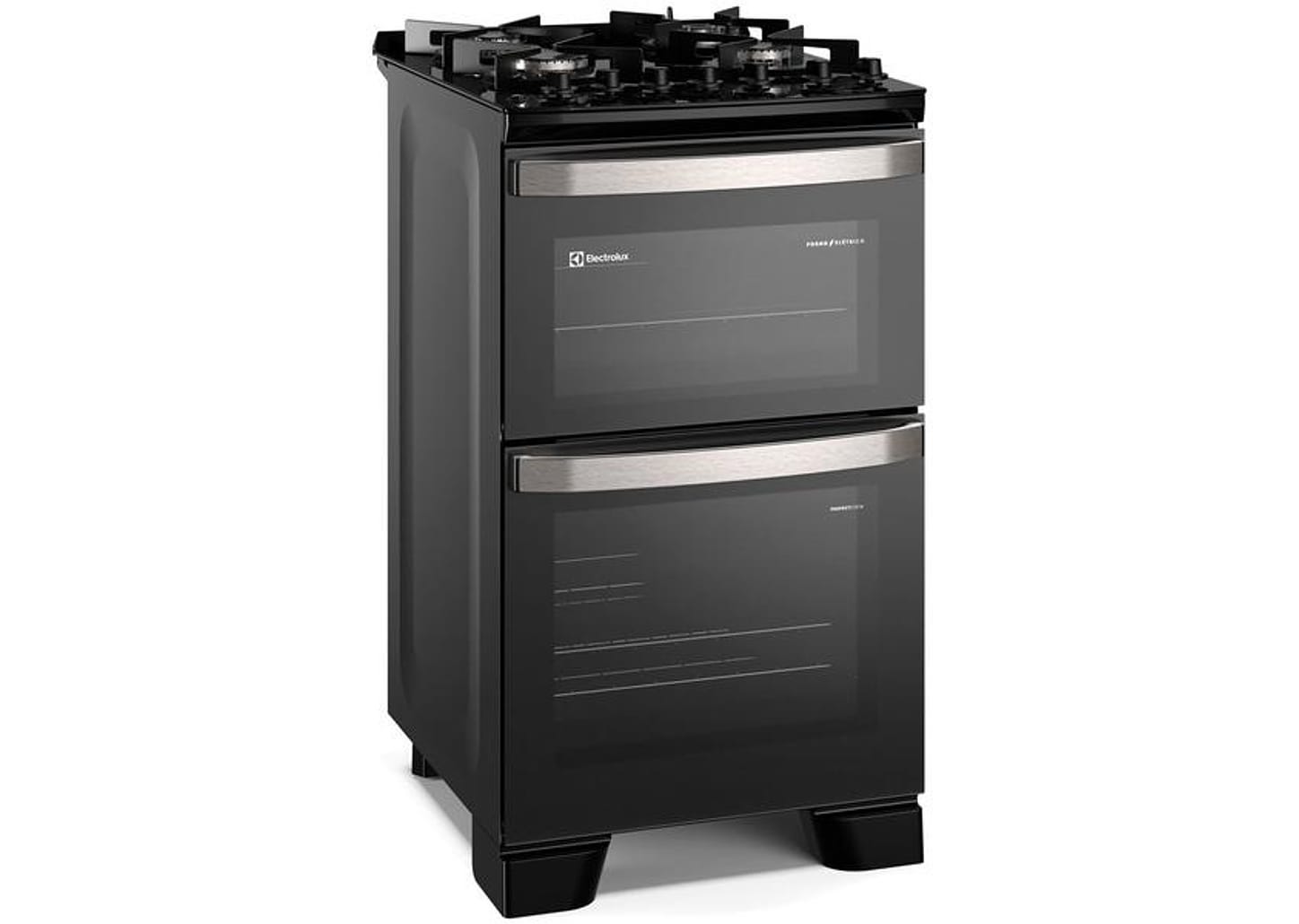 Fogão 4 Bocas Electrolux Mesa de Vidro Preto com - Timer Acendimento Automático VaporBake FE4DP