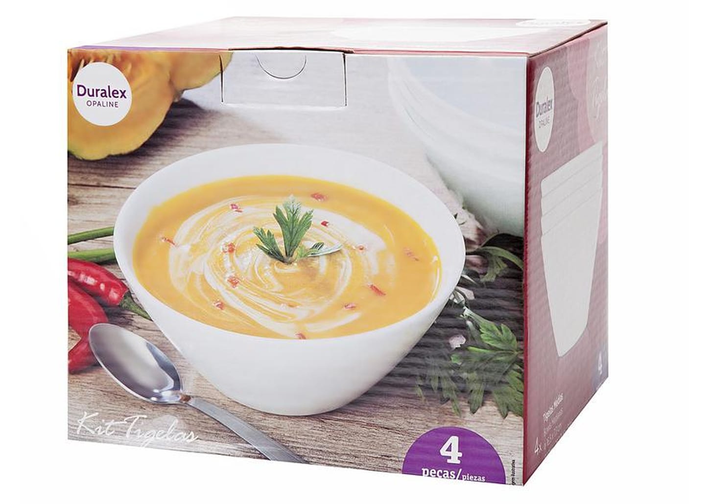 Conjunto de Tigelas 4 Peças Marinex - Opaline Blanc