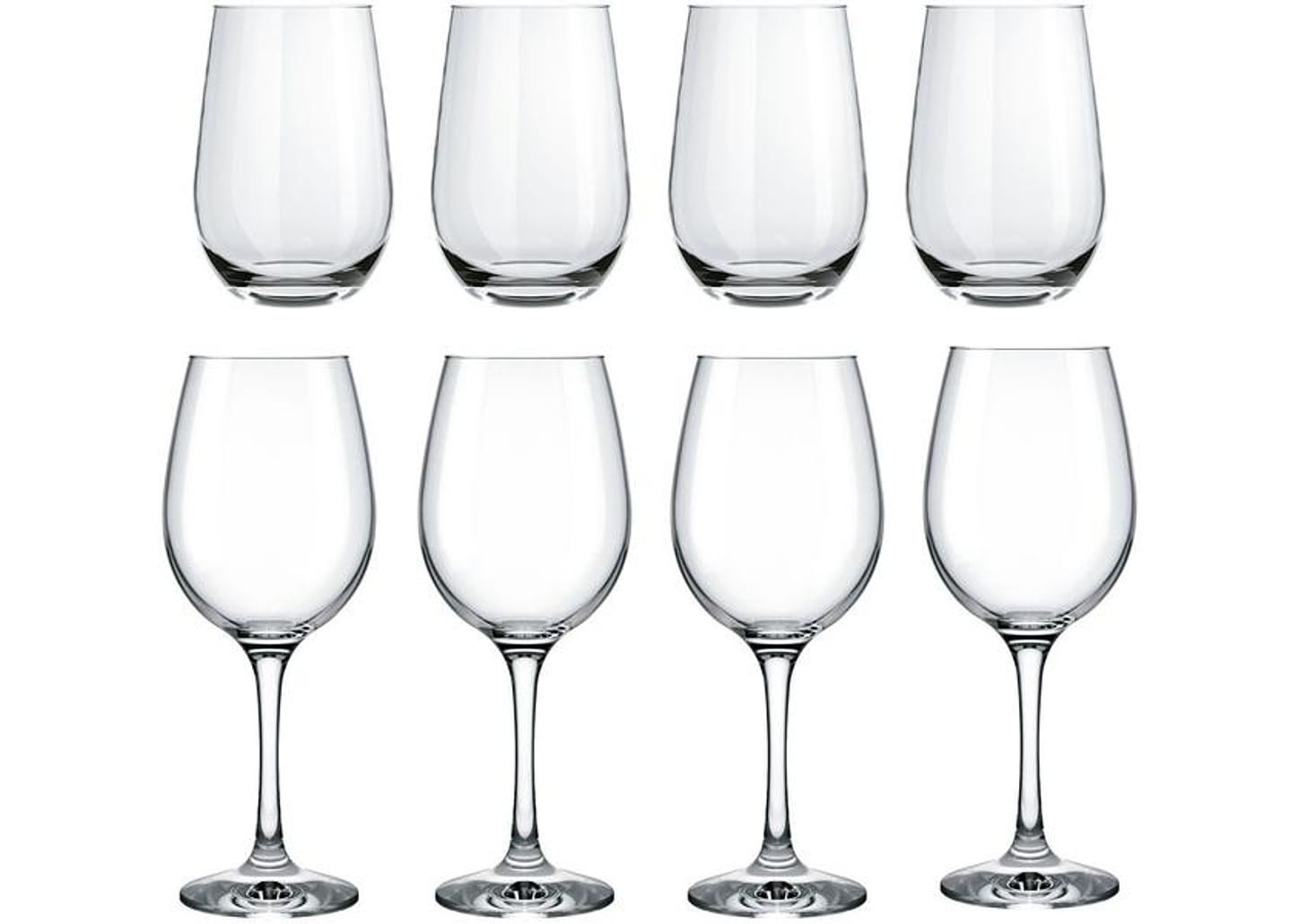 Jogo de Taças de Vidro 8 Peças Nadir Barone