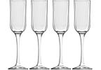 Jogo de Taças para Champagne de Vidro 195ml 4 peças Nadir Flute