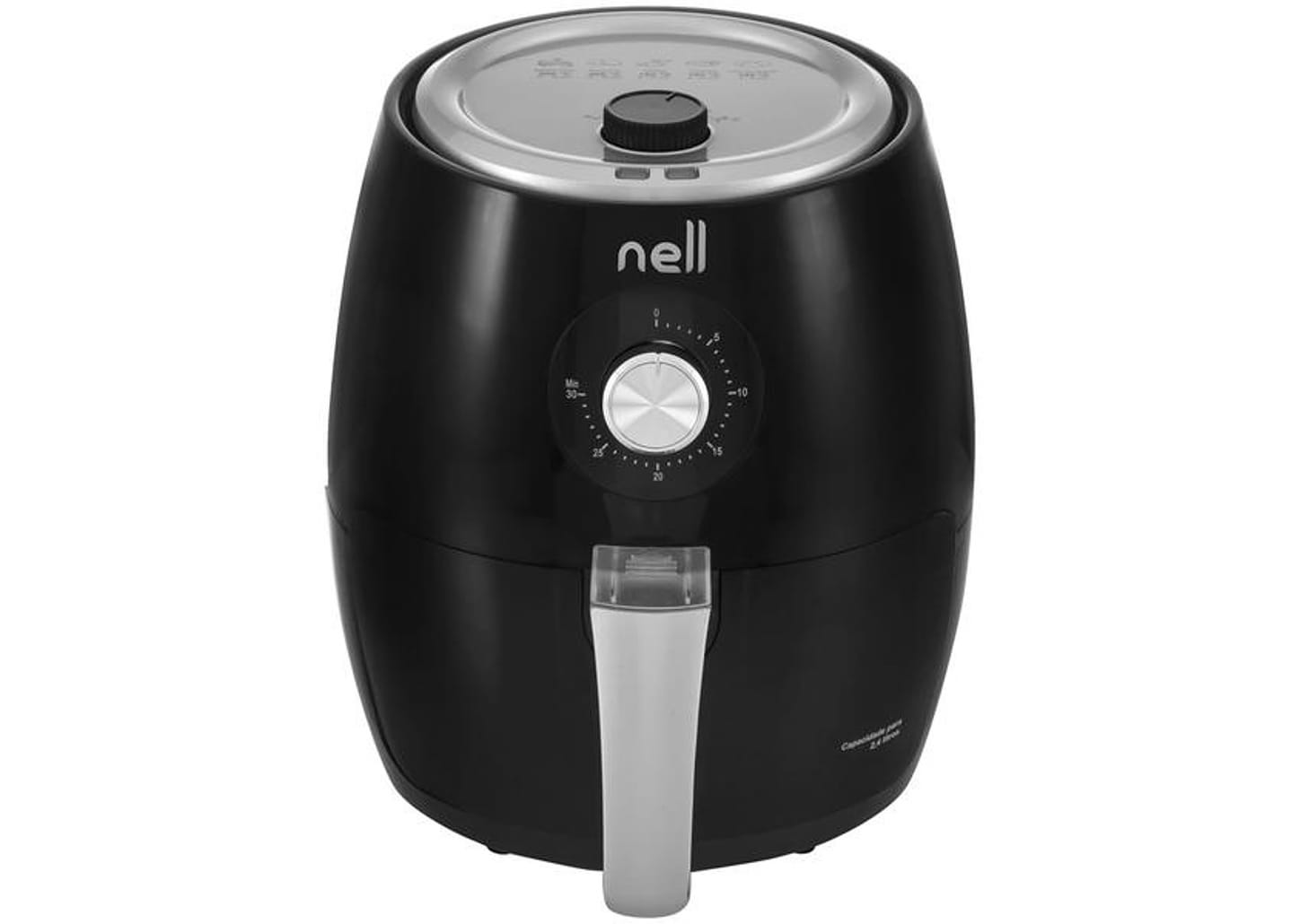 Fritadeira Elétrica sem Óleo/Air Fryer Nell Smart - Preta 2,4L com Timer
