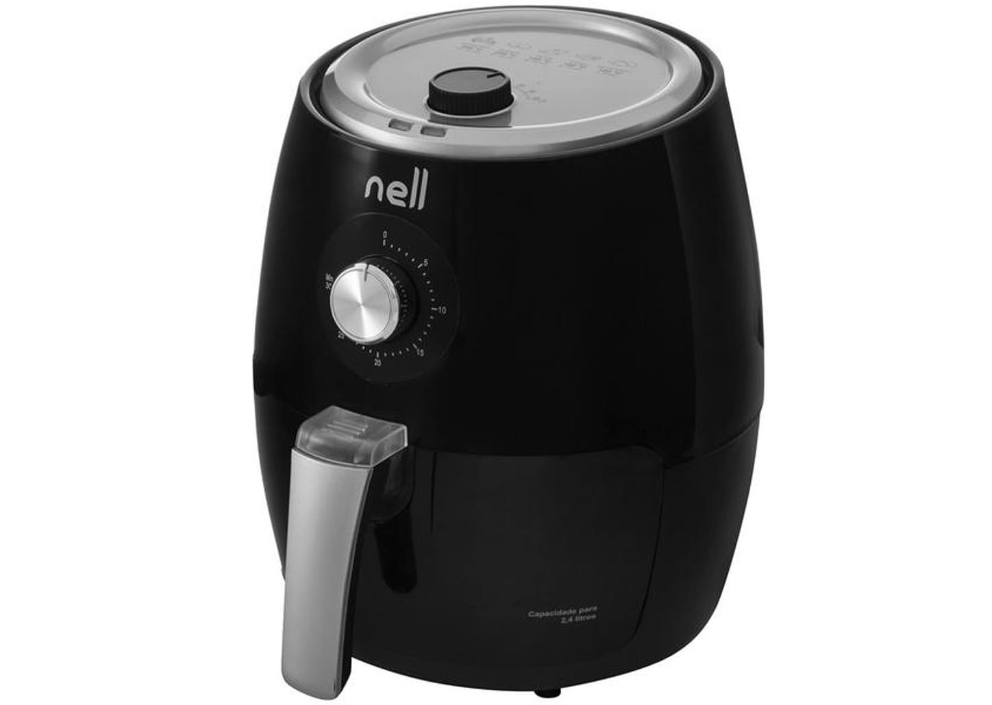 Fritadeira Elétrica sem Óleo/Air Fryer Nell Smart - Preta 2,4L com Timer