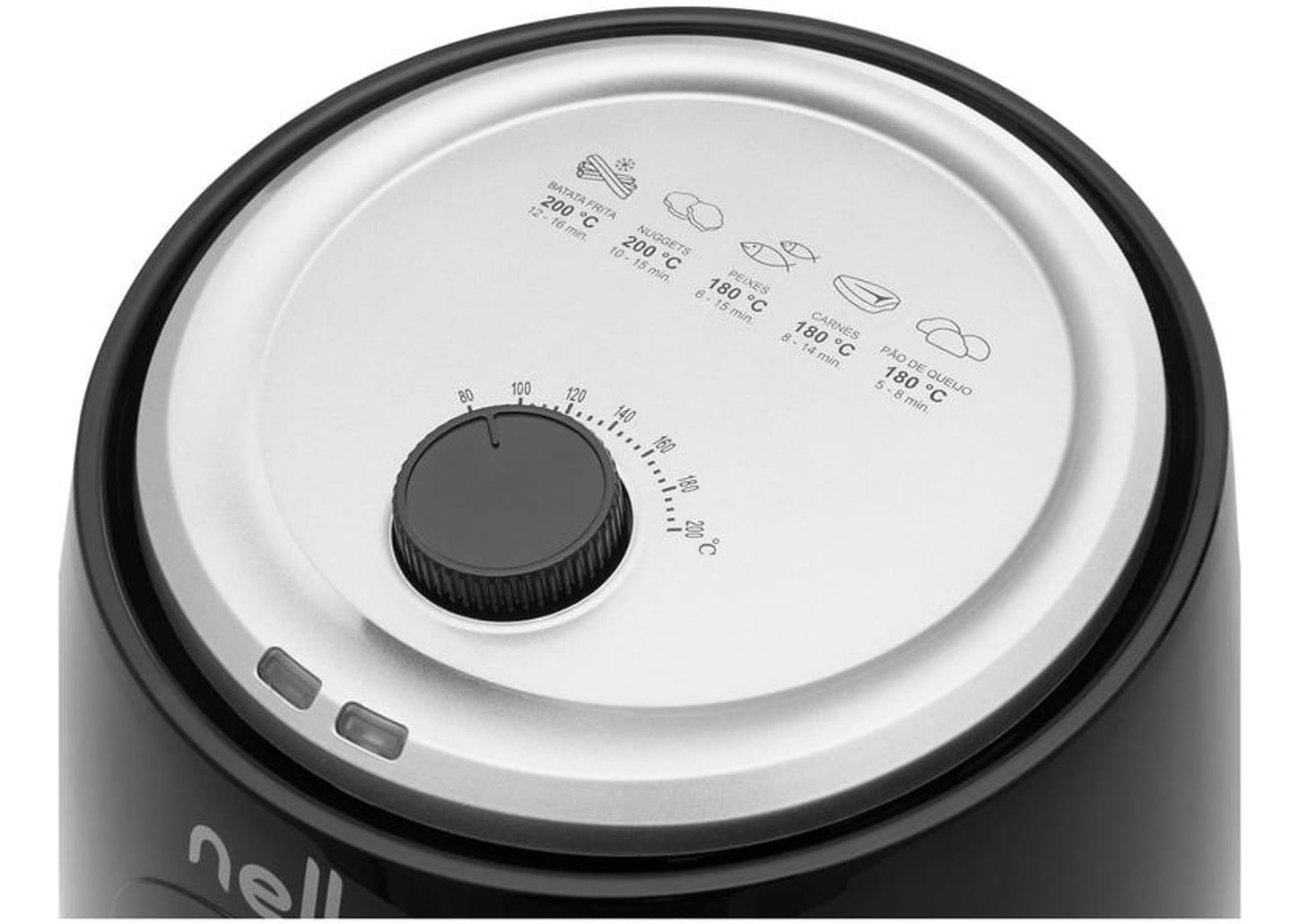 Fritadeira Elétrica sem Óleo/Air Fryer Nell Smart - Preta 2,4L com Timer