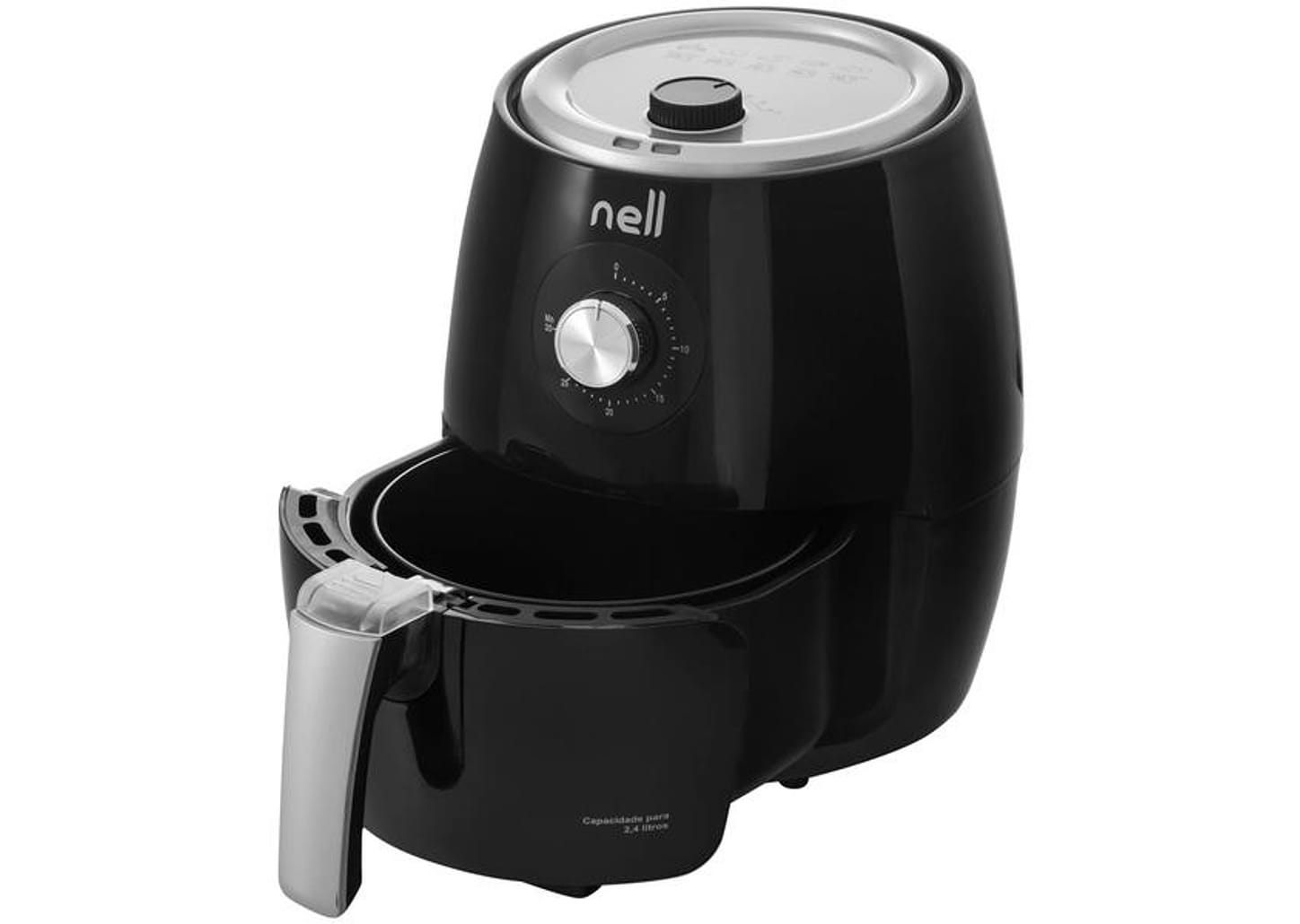 Fritadeira Elétrica sem Óleo/Air Fryer Nell Smart - Preta 2,4L com Timer
