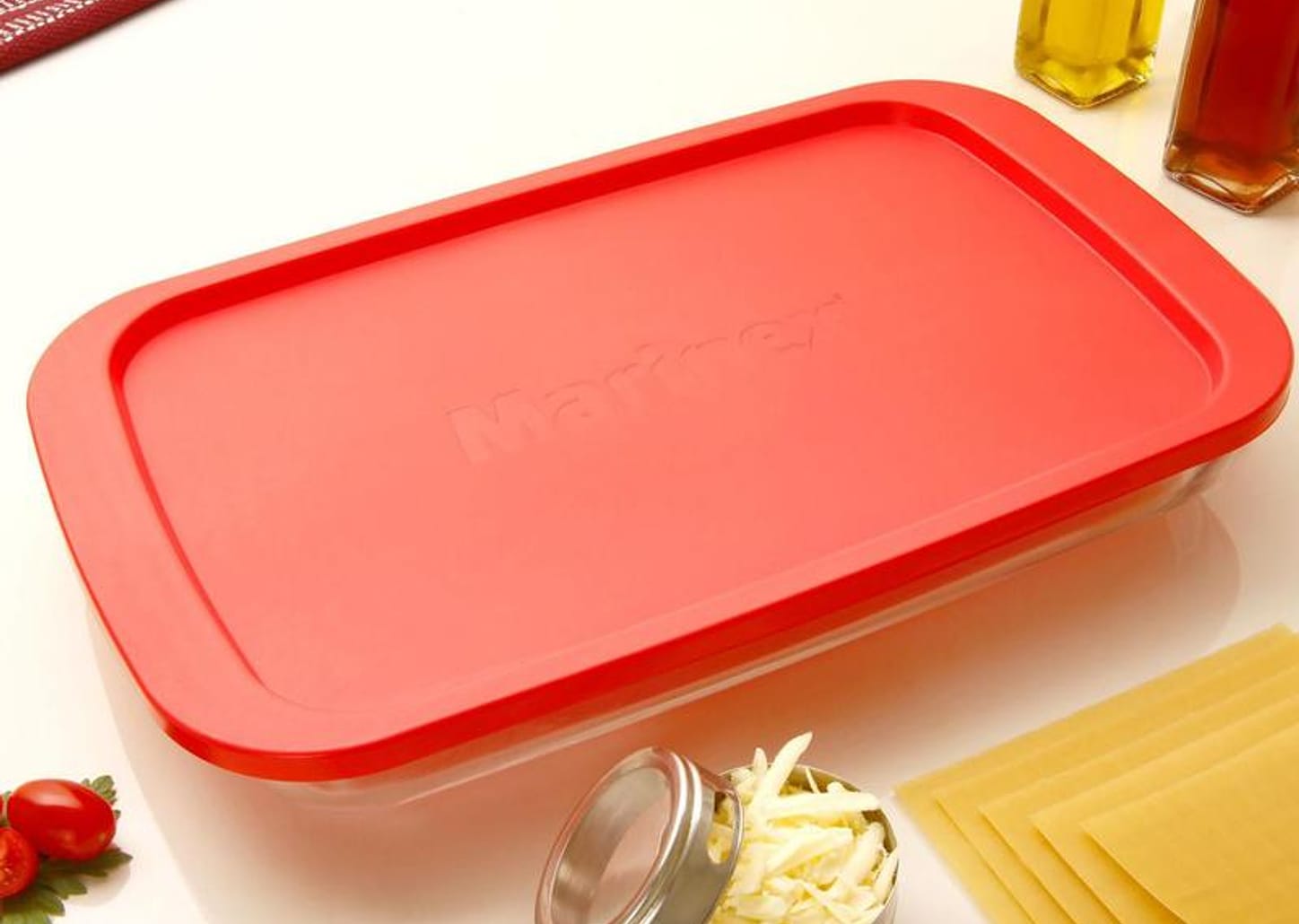 Lasanheira de Vidro Retangular com Tampa Marinex - Prática