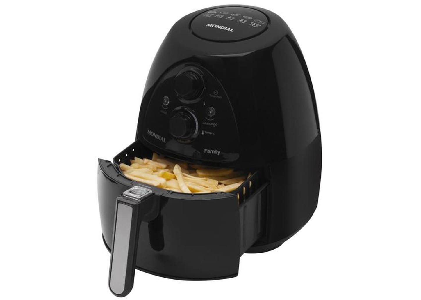 Fritadeira Elétrica Sem Óleo/Air Fryer Mondial - NAF-05 Preta 4L com Timer