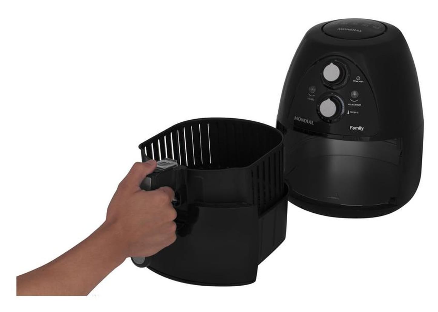 Fritadeira Elétrica Sem Óleo/Air Fryer Mondial - NAF-05 Preta 4L com Timer