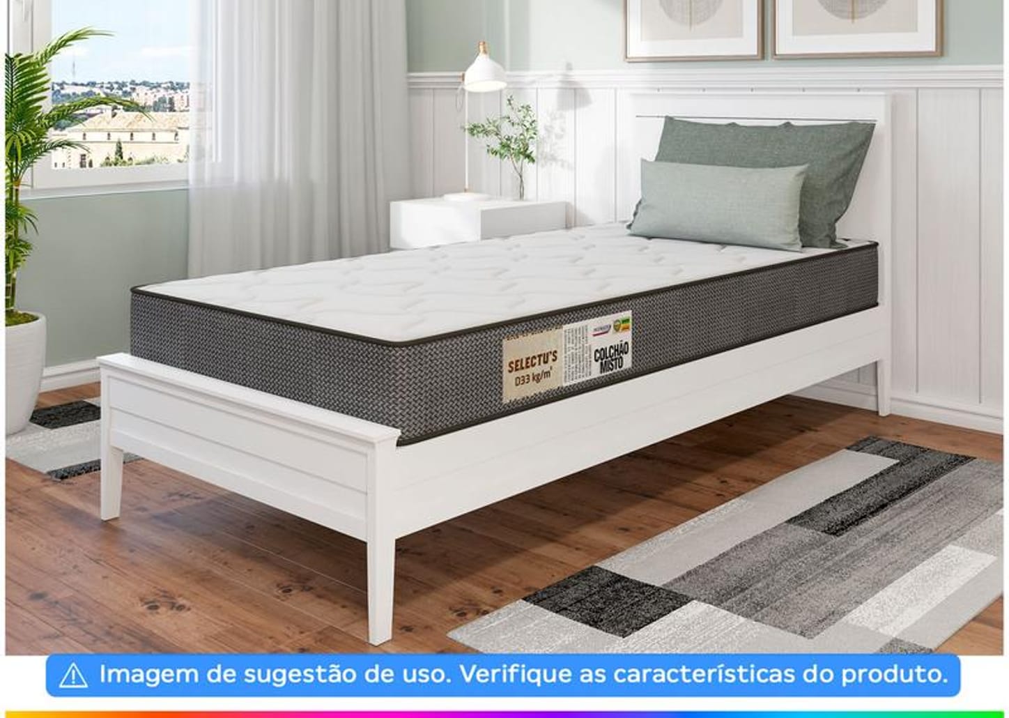 Colchão Solteiro Plumatex de Espuma D-33 78x18x188cm Selectus
