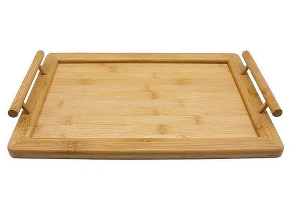 Bandeja para Servir Retangular Hauskraft Bambu 45x30cm