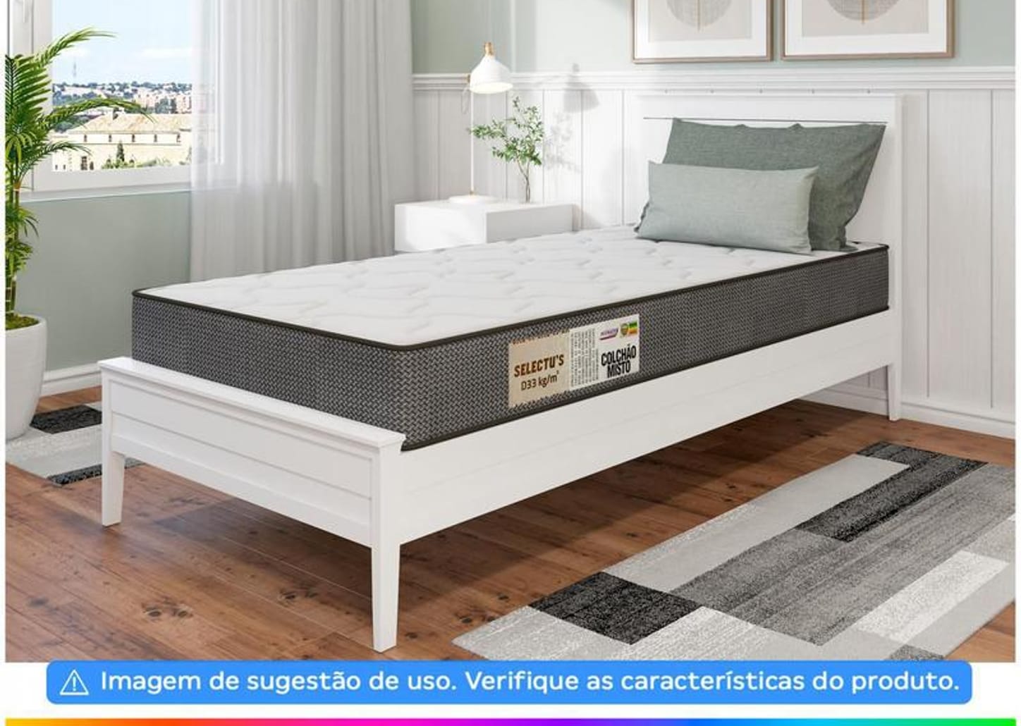 Colchão Solteiro Plumatex de Espuma D-33 88x18x188cm Selectus