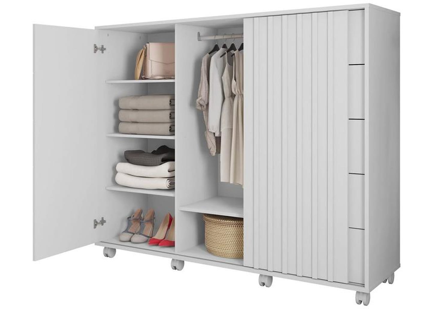 Cômoda 5 Gavetas 2 Portas Caemmun Belize Zios