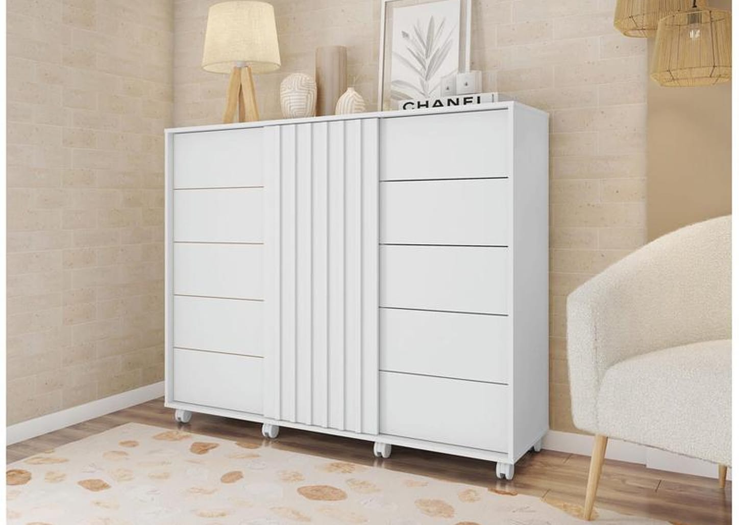 Cômoda 5 Gavetas 2 Portas Caemmun Belize Zios