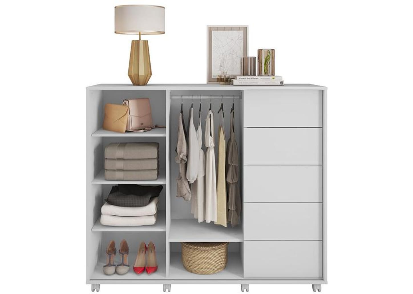 Cômoda 5 Gavetas 2 Portas Caemmun Belize Zios