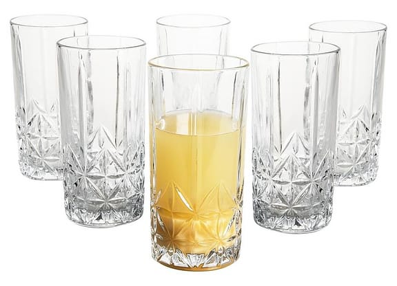 Jogo de Copos de Vidro 350ml 6 Peças Haus - Pavillion
