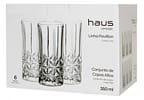 Jogo de Copos de Vidro 350ml 6 Peças Haus - Pavillion
