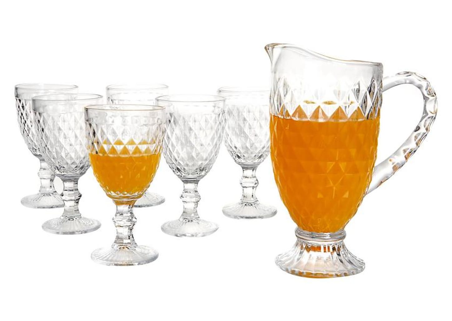 Jogo de Taças com Jarra de Vidro 7 Peças - Haus Bico de Jaca Empire