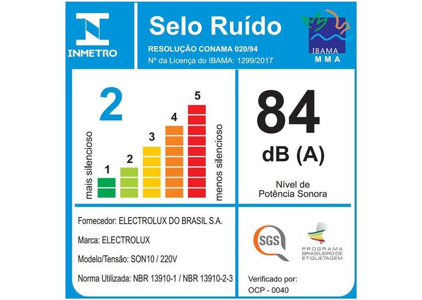 Aspirador de Pó Electrolux 1400W Sonic - SON10