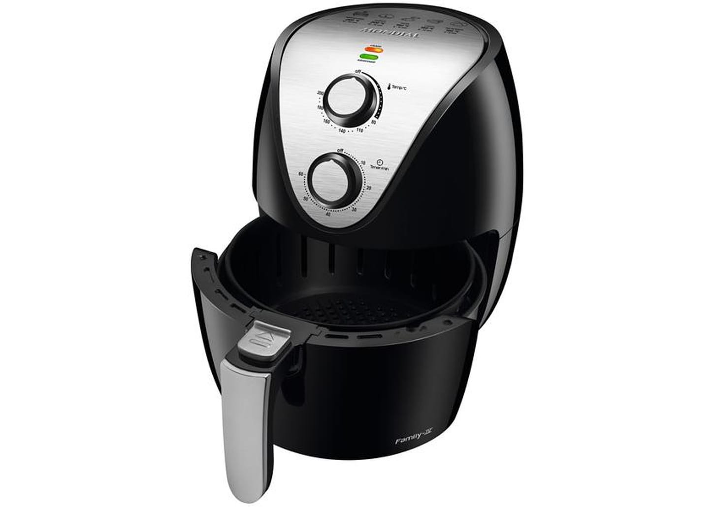 Fritadeira Elétrica sem Óleo/Air Fryer Mondial - Family-IV AF-30I Preta 3,5L com Timer