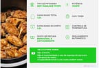 Fritadeira Elétrica sem Óleo/Air Fryer Mondial - Family-IV AF-30I Preta 3,5L com Timer