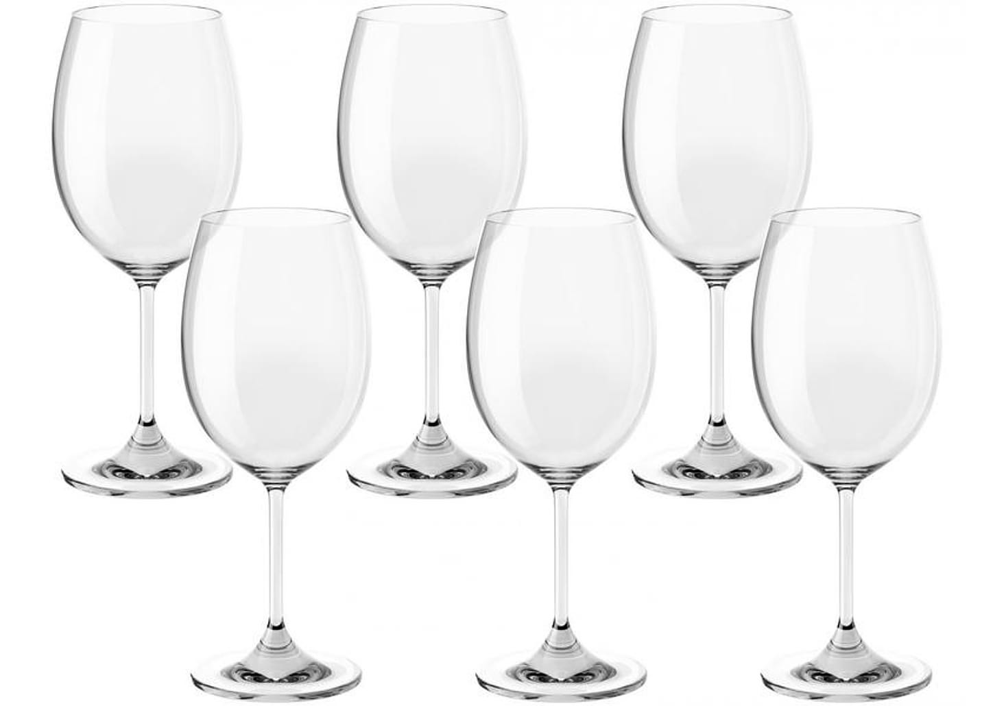 Jogo de Taças para Vinho de Cristal 350ml 6 Peças - Haus Sense Bohemia