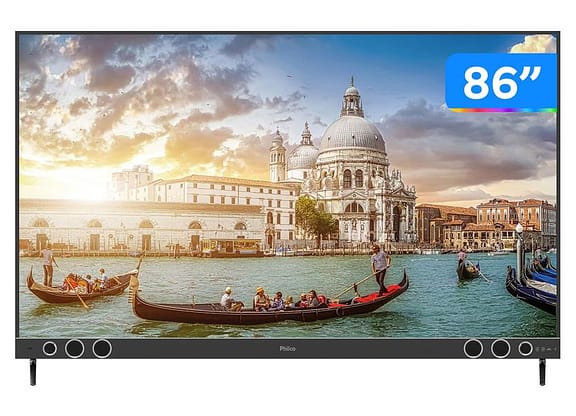 Smart TV UHD D-LED 86” PTV86P50AGSG Android - Wi-Fi Bluetooth HDR 4 HDMI 2 USB