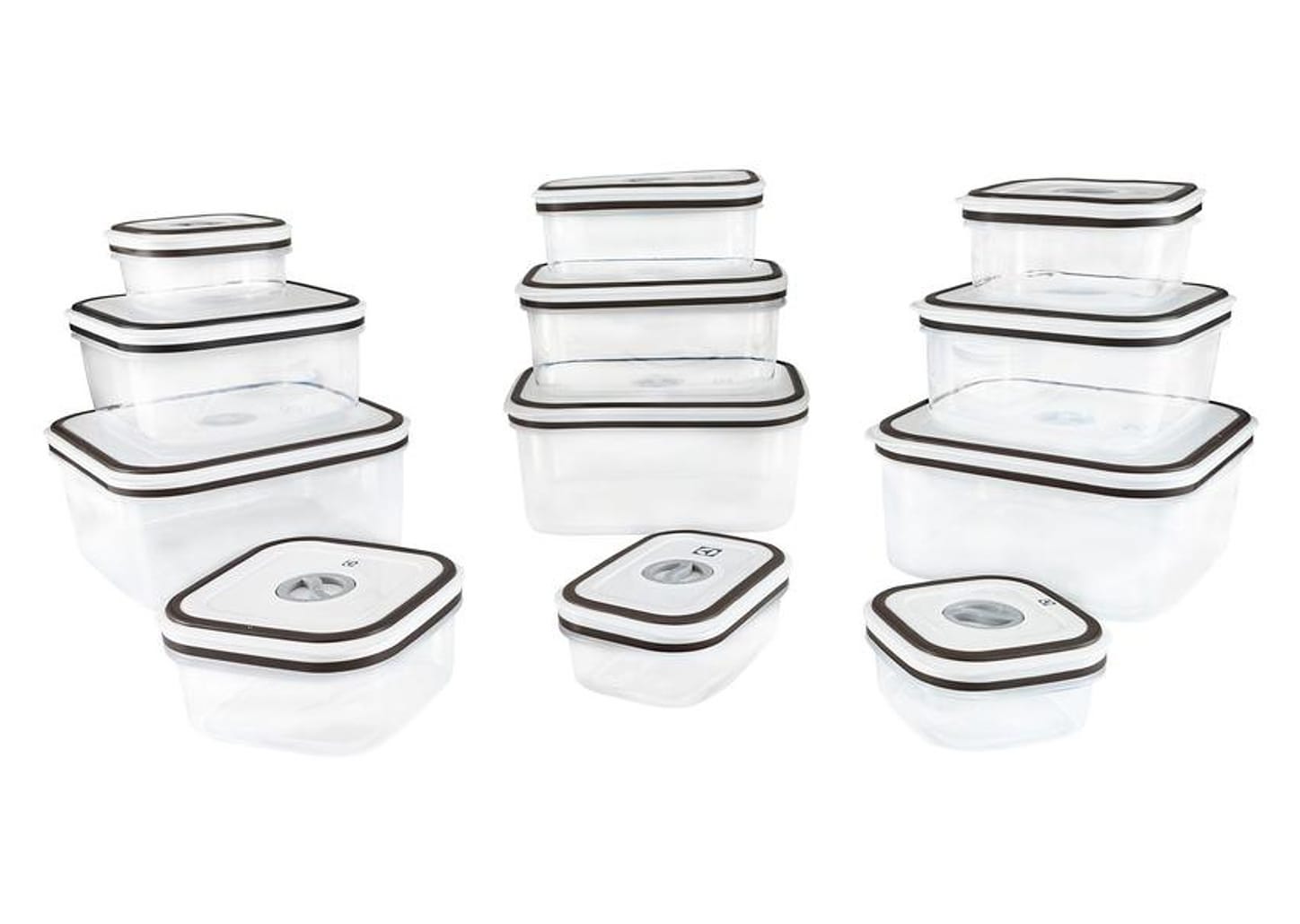 Jogo de Potes de Plástico Herméticos Electrolux com Tampa A23122901 12 Peças