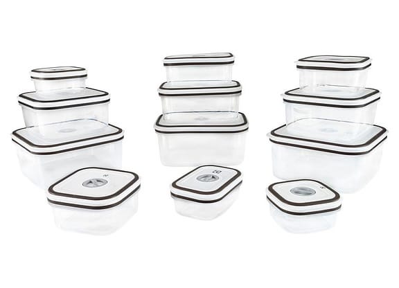 Jogo de Potes de Plástico Herméticos Electrolux com Tampa A23122901 12 Peças