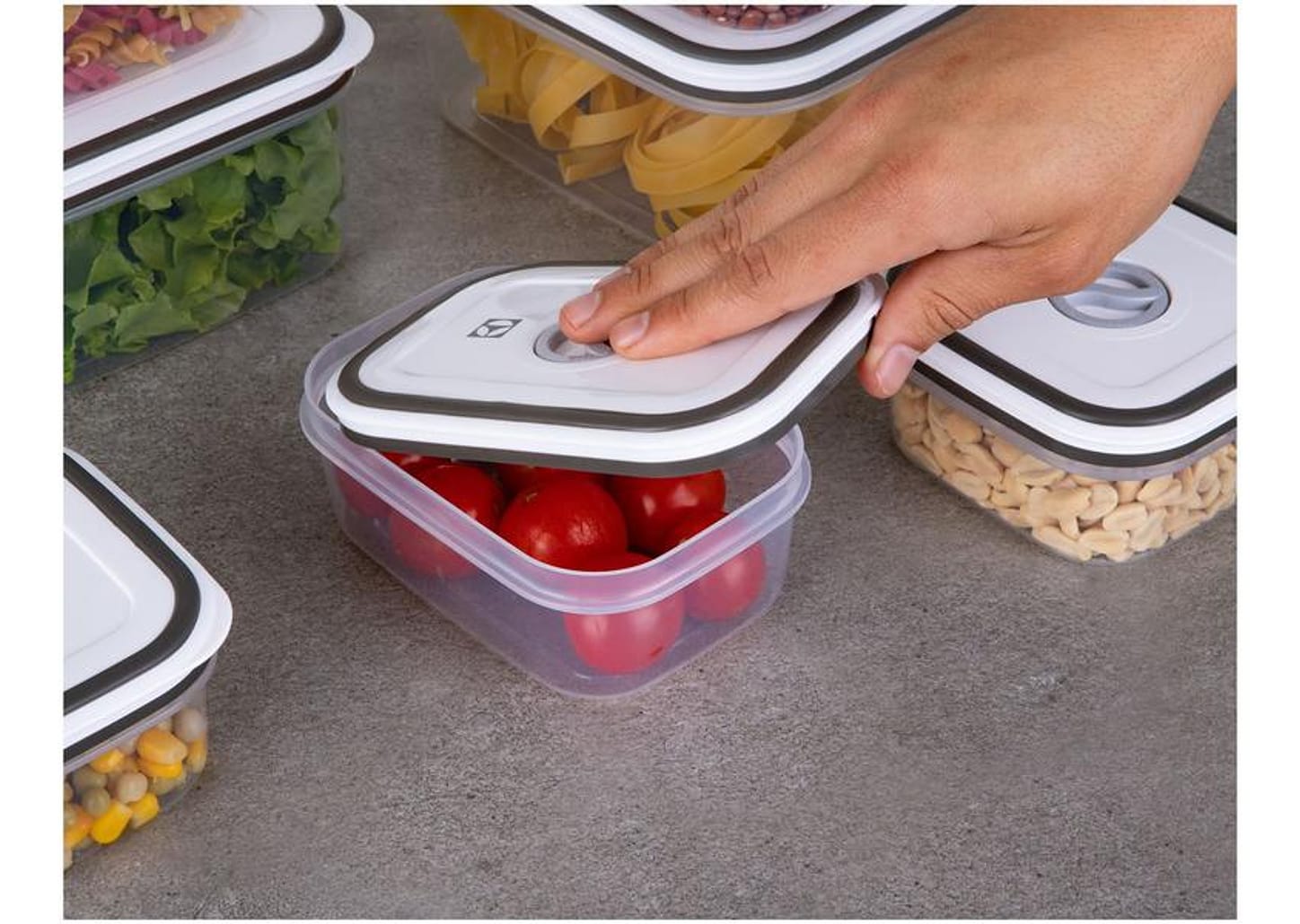 Jogo de Potes de Plástico Herméticos Electrolux com Tampa A23122901 12 Peças