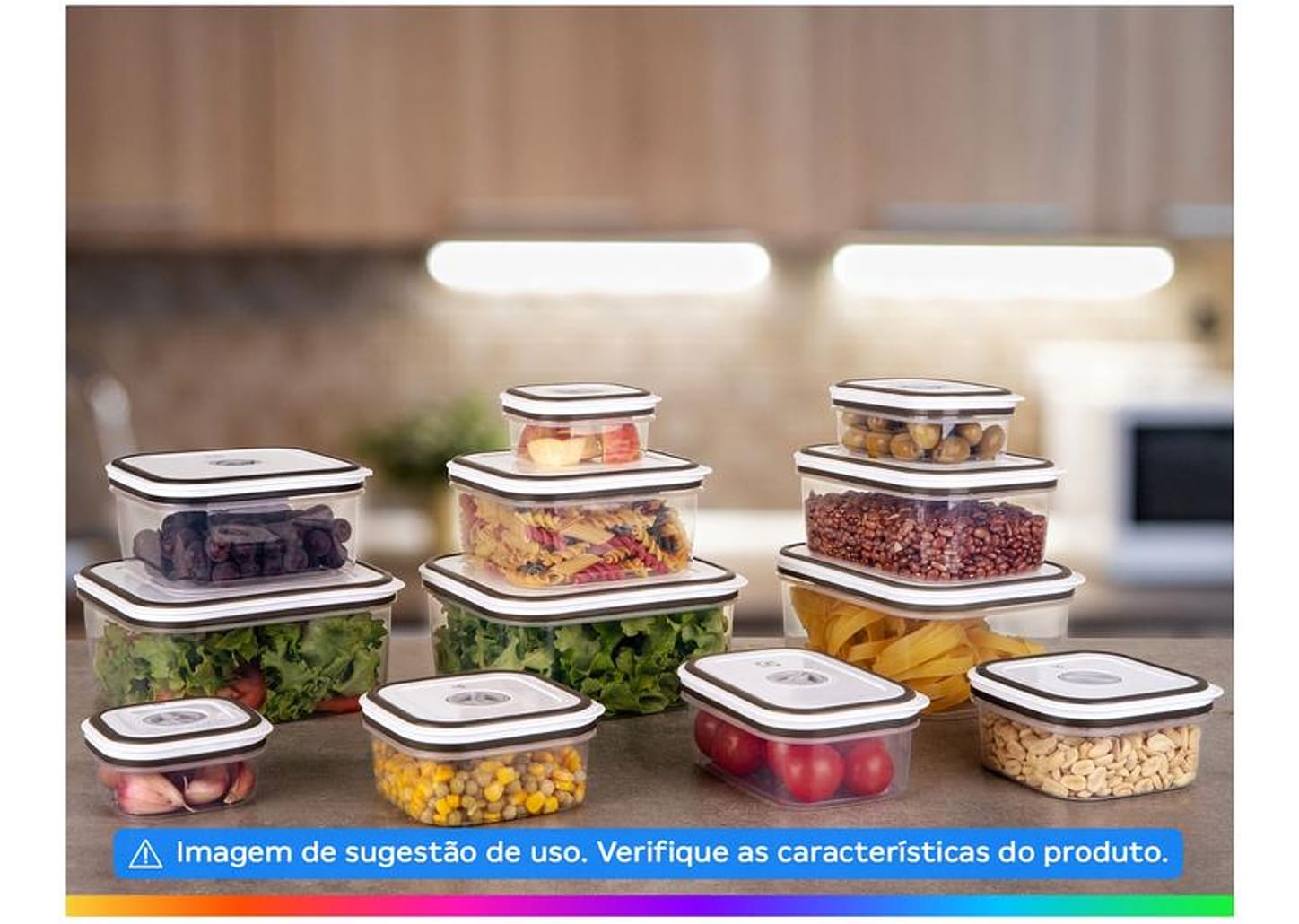 Jogo de Potes de Plástico Herméticos Electrolux com Tampa A23122901 12 Peças