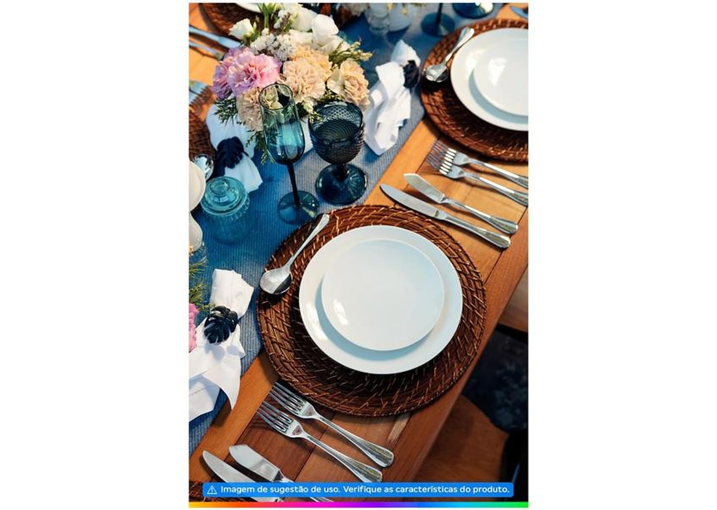 Jogo de Pratos Redondo de Porcelana Branco Raso - Tramontina Sophia 6 Peças