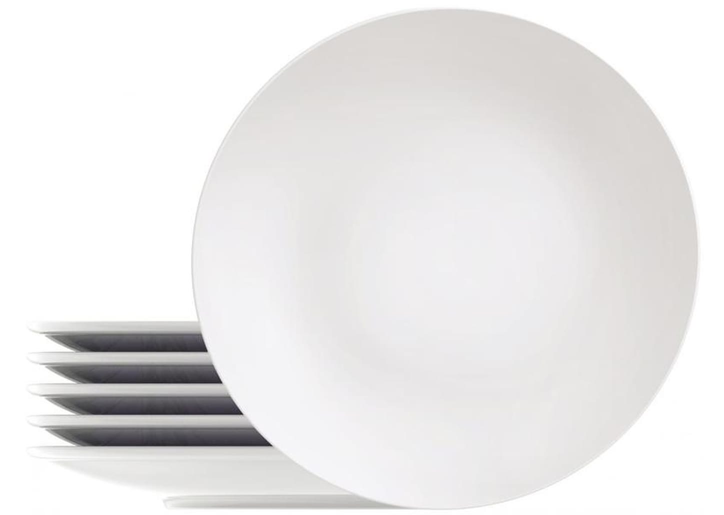Jogo de Pratos Redondo de Porcelana Branco Raso - Tramontina Sophia 6 Peças