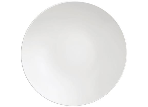 Jogo de Pratos Redondo de Porcelana Branco Raso de Sobremesa Tramontina Sophia 6 Peças